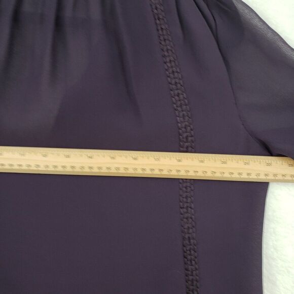 Soft Surroundings Blouse Womens Medium Sheer Beaded Tunic Boho Peasant Top - Picture 9 of 11